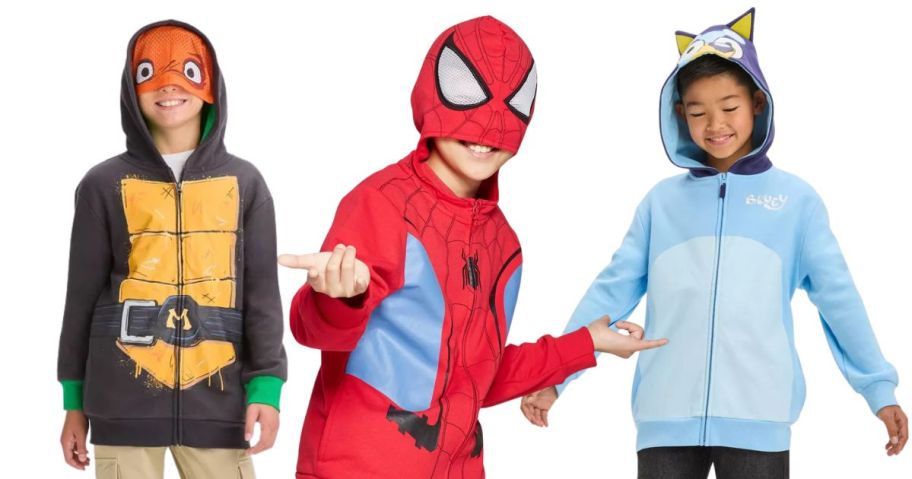 Kids Character Hoodies Only $15 at Target (Reg. $23) | Spider-Man, Bluey, & More!