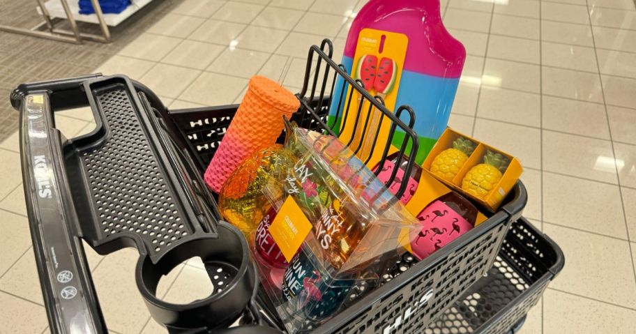 A kohl's cart filled with Celebrate Together Summer items