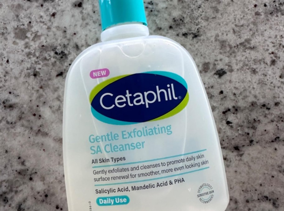 Cetaphil gentle cleanser displayed on the table