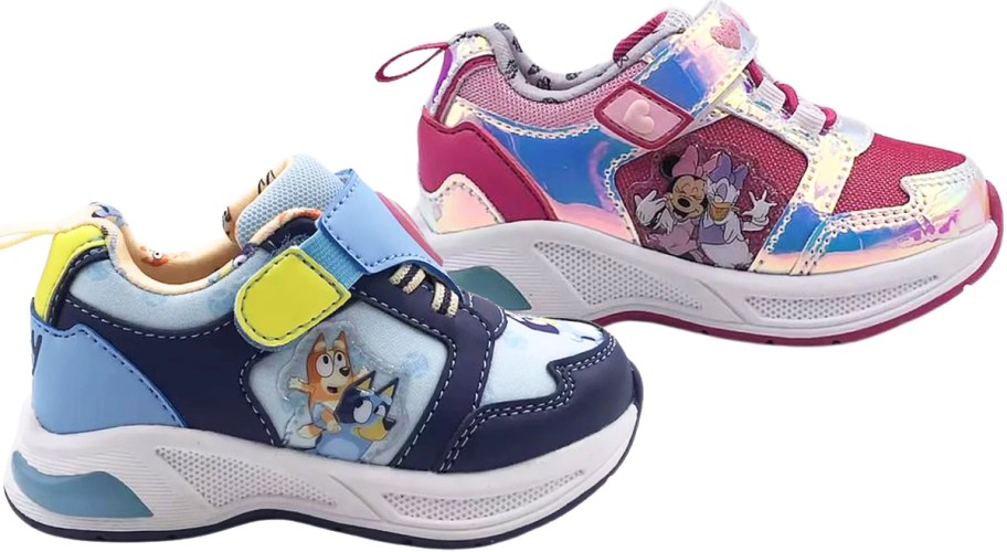 bluey and minnie mouse toddler sneakers