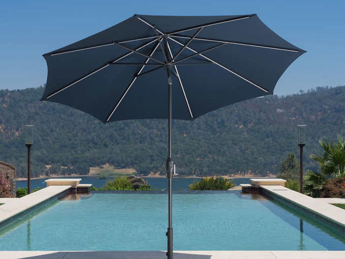 hip2save patio umbrella PURPLE LEAF 12 Feet Double Top Deluxe Square Offset Hanging Umbrella Cantilever Umbrella Outdoor Market Garden, Terra : Patio, Lawn & Garden Double top design with 2 Costco Members Can Grab This