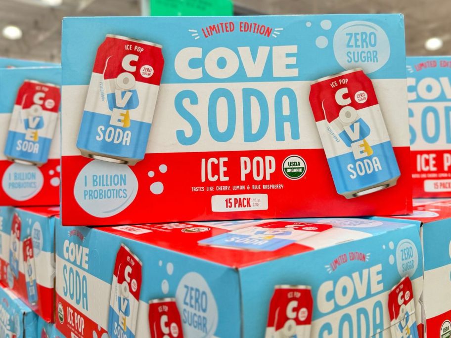 A 15-count Box of Cova Soda Ice Pop Flavor
