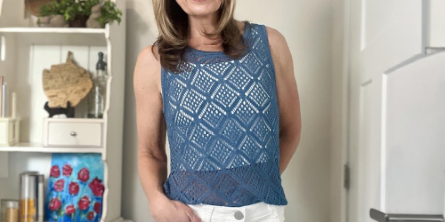 Women’s Crochet Sweater Vests Just $5.99 on Amazon (Reg. $13)