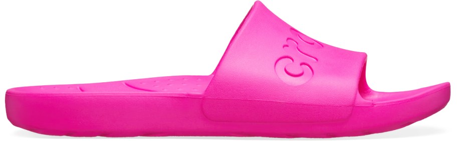pink crocs slide