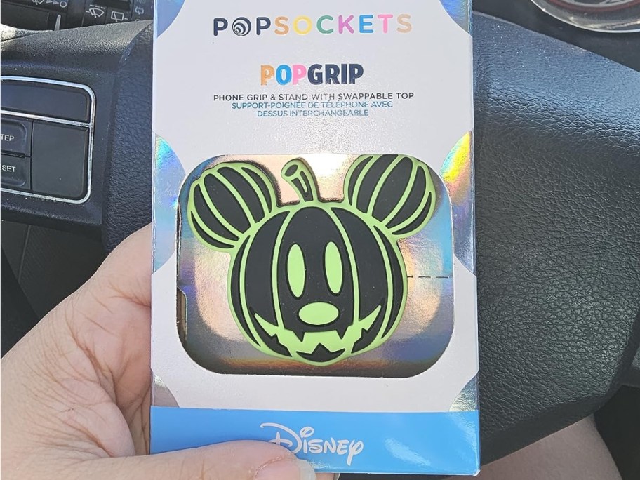 Halloween Mickey mouse popsocket on packaging 
