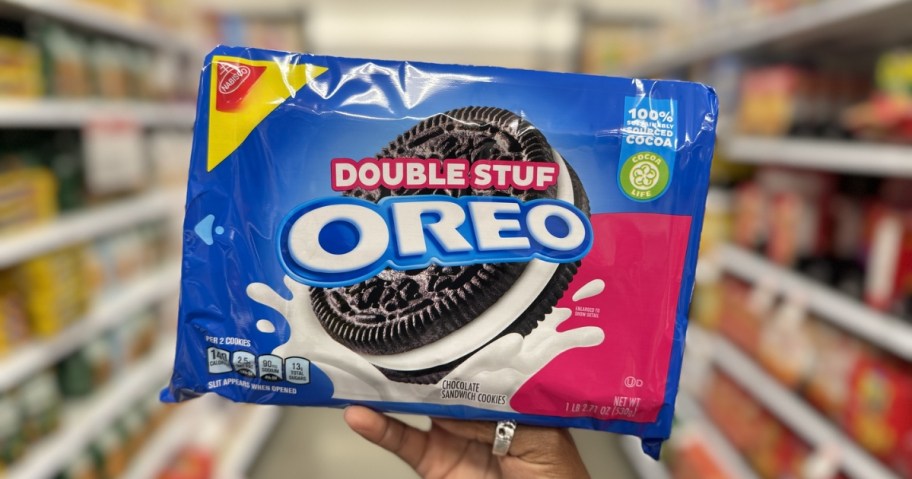 package of double stuf oreos in store