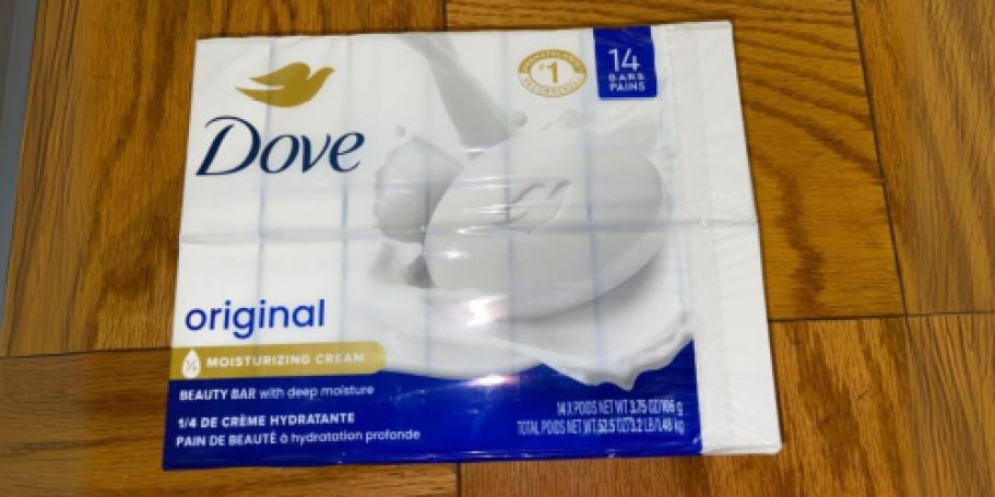 Dove Beauty Bars 14-Pack Only $8.56 Shipped w/ Stacking Amazon Coupons (Just 61¢ Each!)