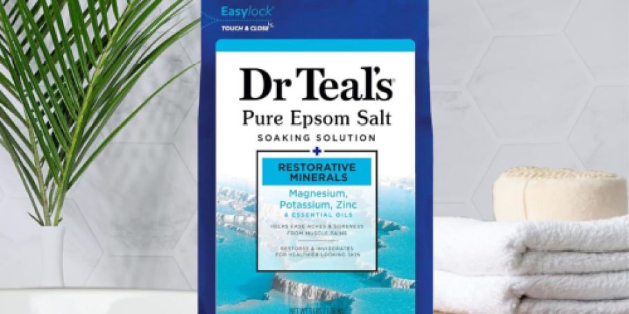 Dr Teal’s Pure Epsom Salt Soaking Solution 3-Pound Bag Only $4.70 Shipped on Amazon