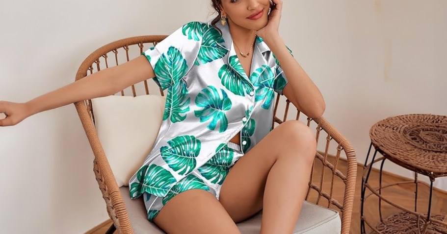 GO! Women’s Satin Pajama Set from $9 on Amazon (Regularly $24) + More