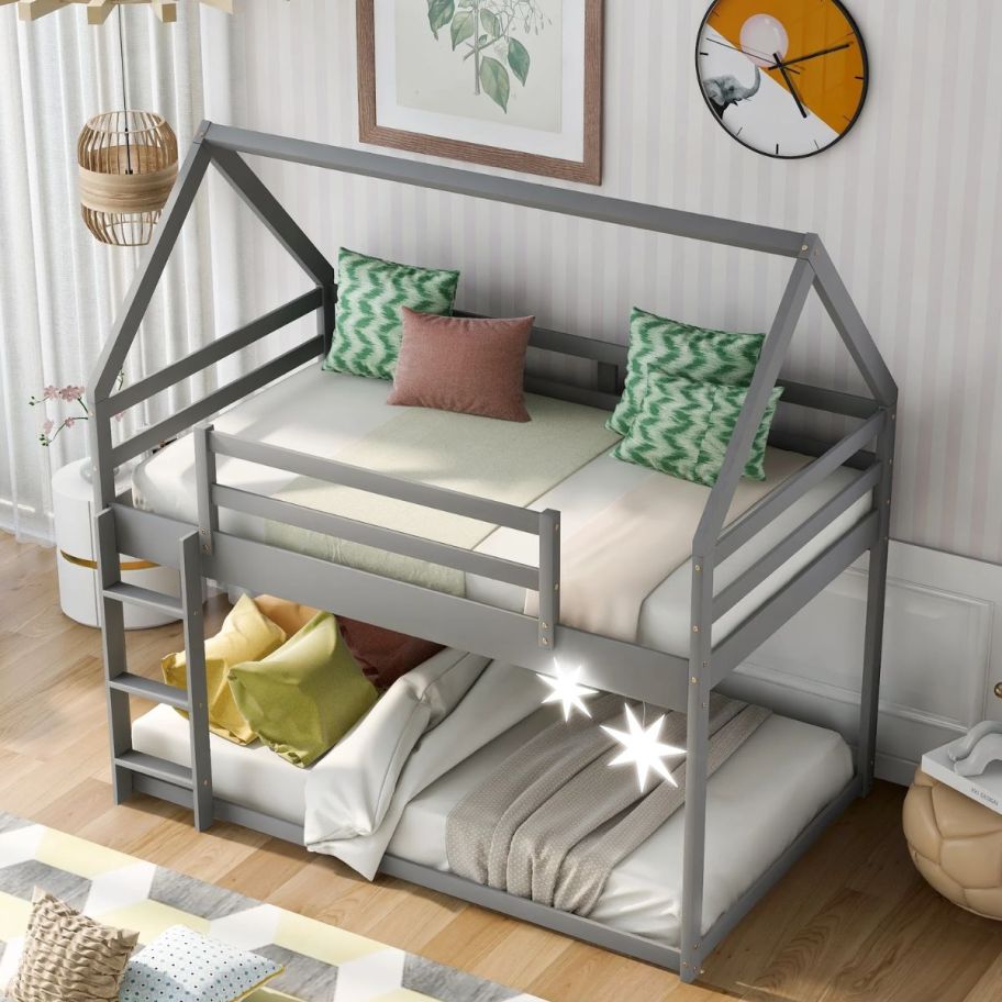 a twin over twin house frame bed