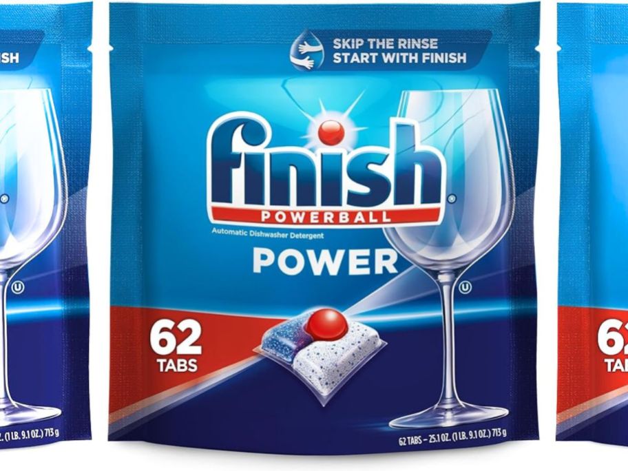 Finish Power - 62ct - Dishwasher Detergent - Powerball stock image