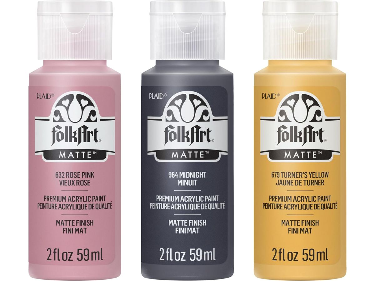 Peinture Acrylique Métallique Folk Art - Or Rose - Pot 59 Ml (2 Oz) - Effet Velouté Irisé - Made In USA - Pour Loisirs Créatifs, Déco, Customisation