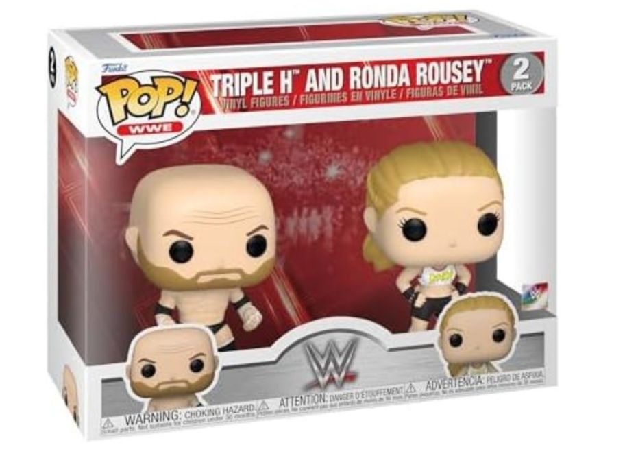 Funko POP! WWE: Triple H & Ronda Rousey 2-Pack stock image