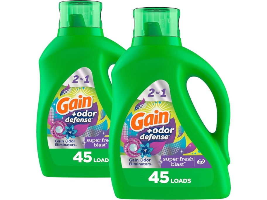 Gain + Odor Defense Laundry Detergent 65oz 2-Pack