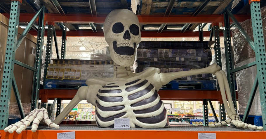 Giant Ground Breaking Skeleton w/ LED Eyes Only $249.99 at Costco + More Halloween Decor
