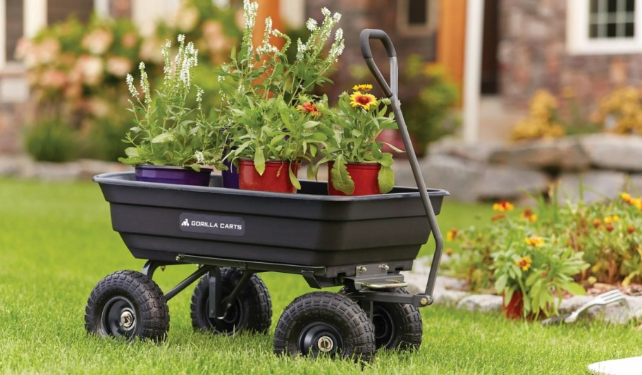 50% Off Gorilla Garden Dump Cart – Just $98 Shipped on Amazon (600-Pound Capacity!)