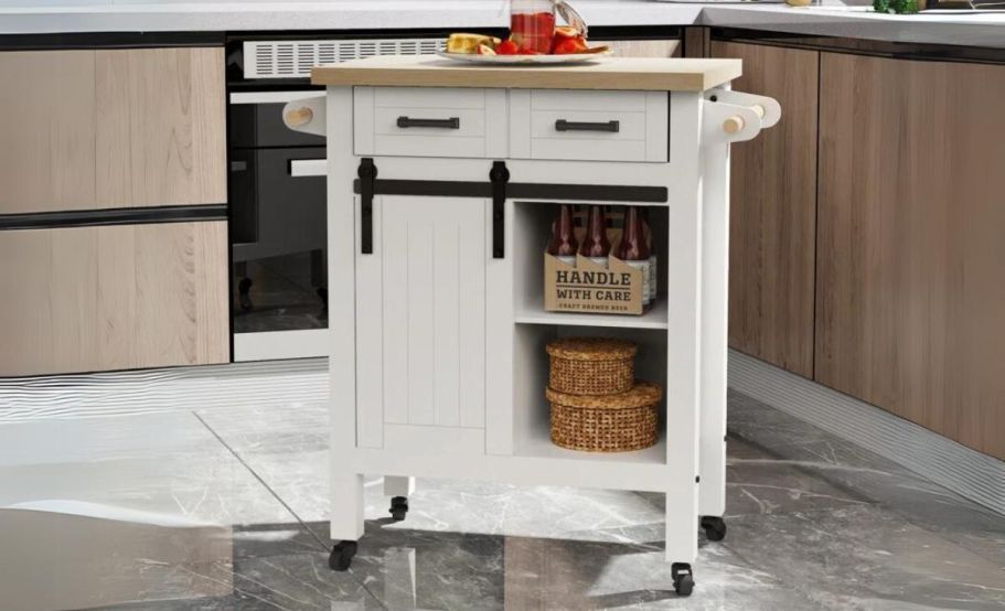 Up to 60% Off Wooden Rolling Kitchen Storage Carts on Wayfair.com + Free Shipping