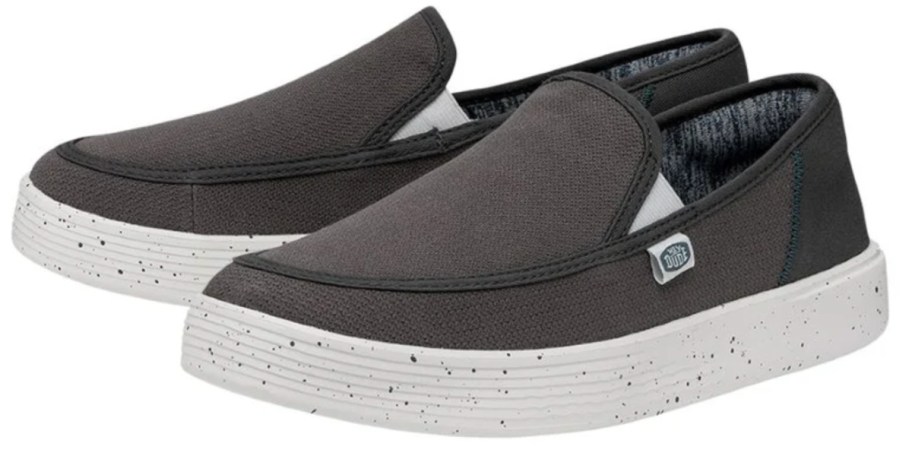 dark grey slip on shoes