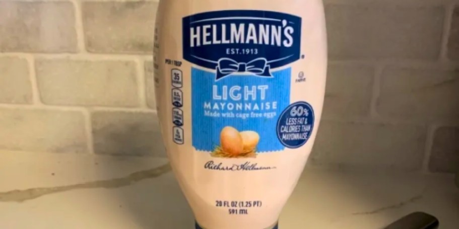 Hellmann’s Real Light Mayonnaise 20oz Bottle 3-Pack Just $9.65 Shipped on Amazon