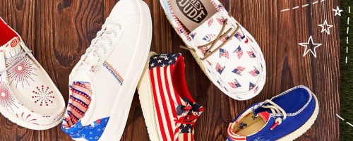 various americana flag print heydude sneakers