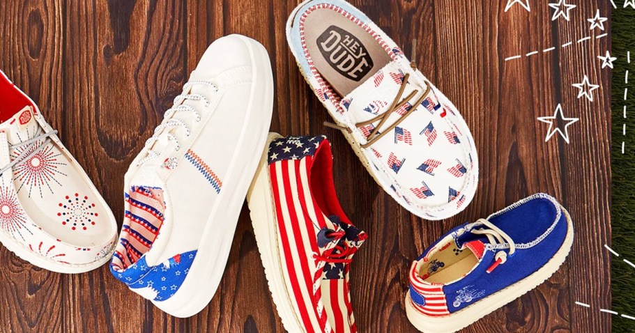 Up to 70% Off HEYDUDE Shoes | Americana Sneakers Only $21