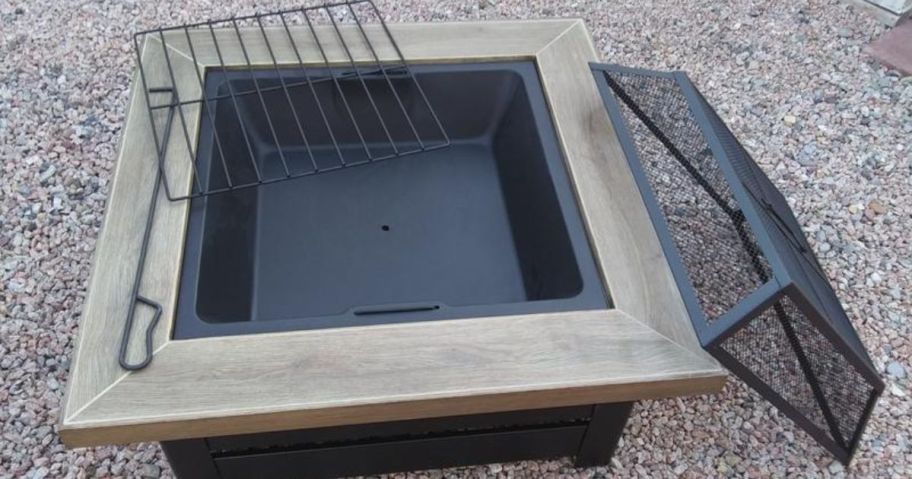 A Hampton Bay Fire Pit from Home Depot
