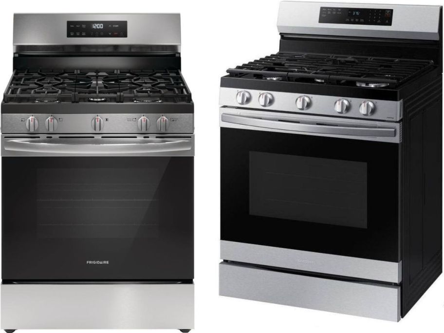 Stock images of Frigidaire and Samsung Ranges