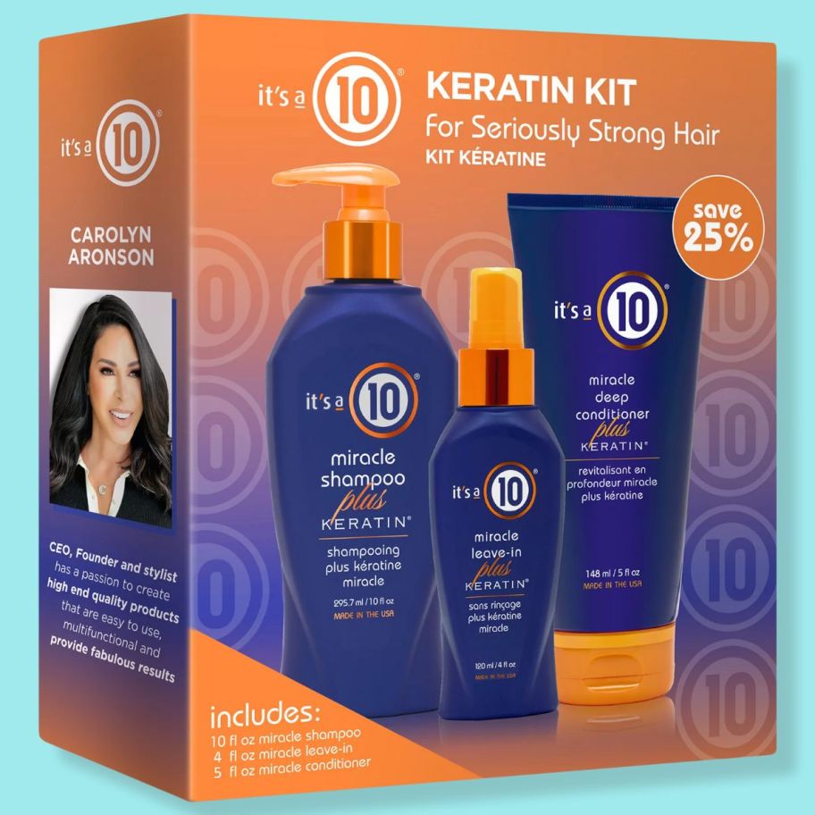 keratin kit box stock image