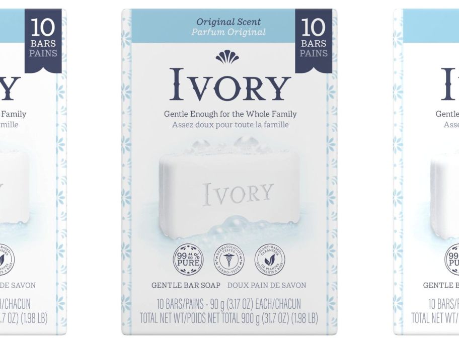 Ivory Bar Soap in Original Scent 10-Count stock image