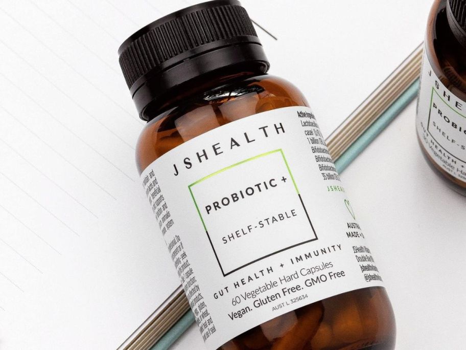 A bottle of JSHealth Vitamins Gut Health + Immunity Formula 
