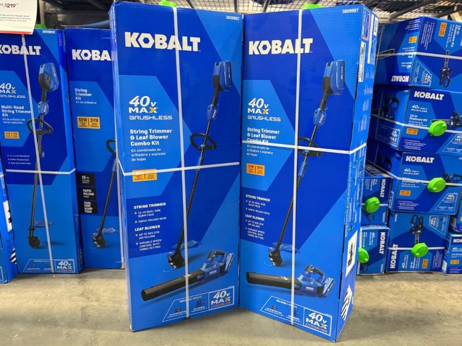 Kobalt 40-volt Cordless Battery String Trimmer & Leaf Blower Combo w/ Battery & Charger