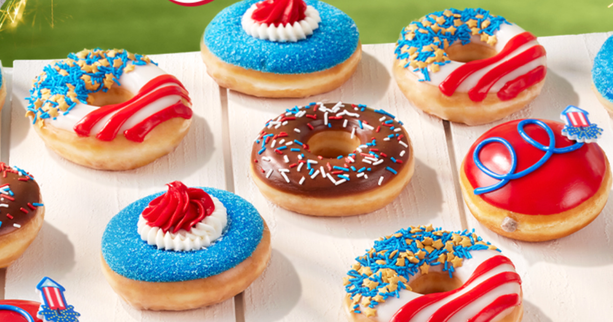 Krispy Kreme 4th of July Doughnuts Available Now (+ Score FREE Doughnut on 7/4!)