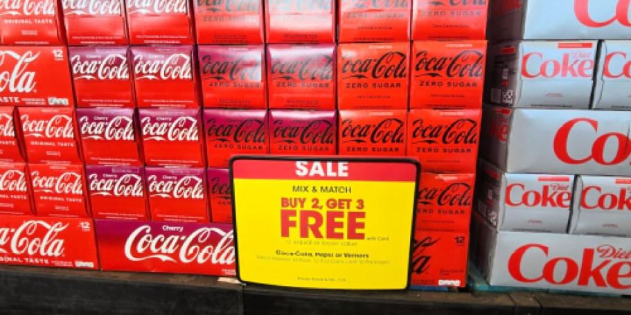 Buy 2, Get 3 FREE Kroger Soda Sale (Coca-Cola, Pepsi, & More)