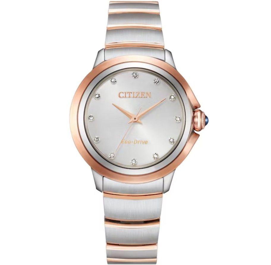 a two tone diamond accent ladies watch