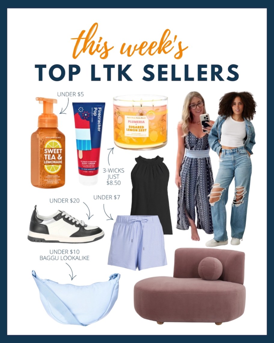 collage graphic of this week's top ltk sellers