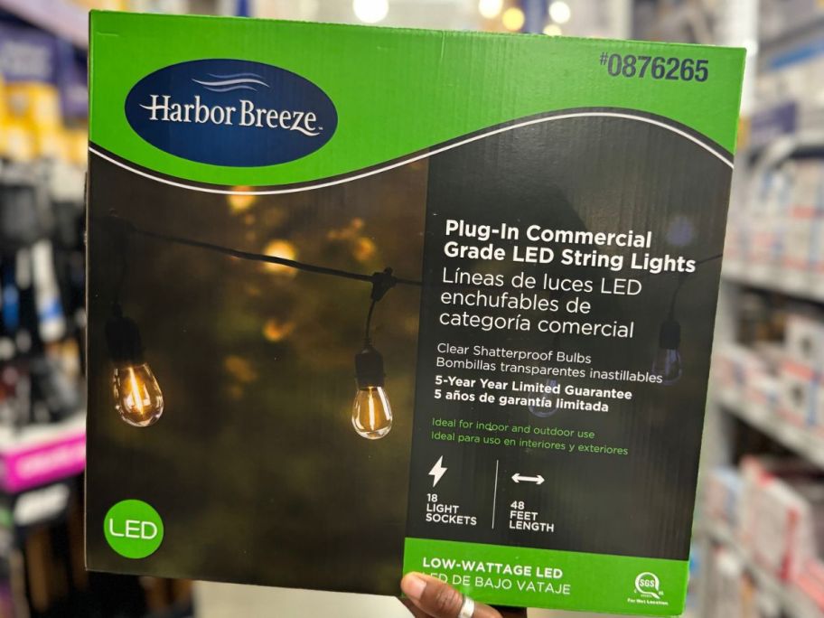 Harbor Breeze 48-ft Outdoor String Lights w/ LED Edison Bulbs