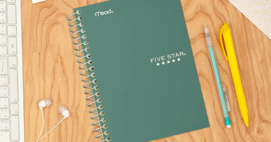 Mead Five Star Personal-Sized Spiral Notebook Just $1 on Amazon (Reg. $5)