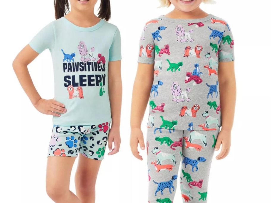 2 girls in pajamas 