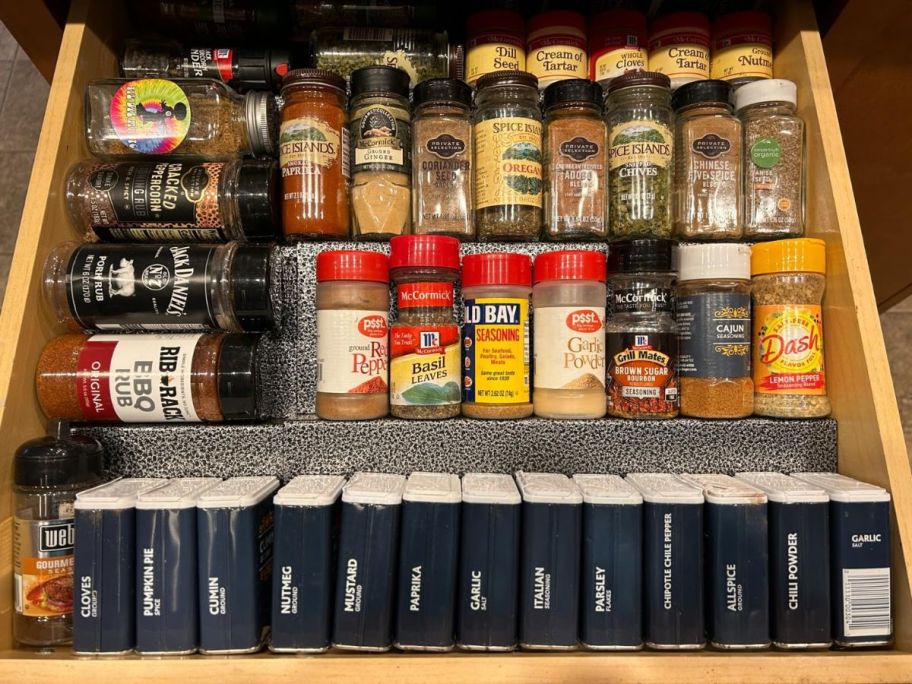 spices in a drawer
