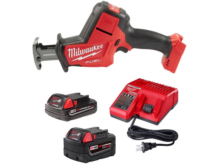Milwaukee 18V Lithium-Ion Cordless HACKZALL Reciprocating Saw with two batteries and charger