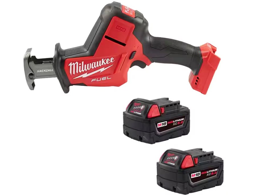 Milwaukee HACKZALL Reciprocating Saw with two batteries