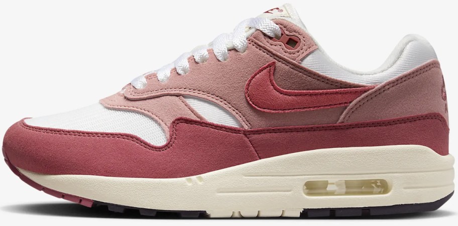 maroon and pink nike air max shoes