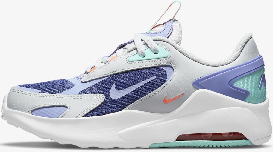 purple and teal nike air max sneakers