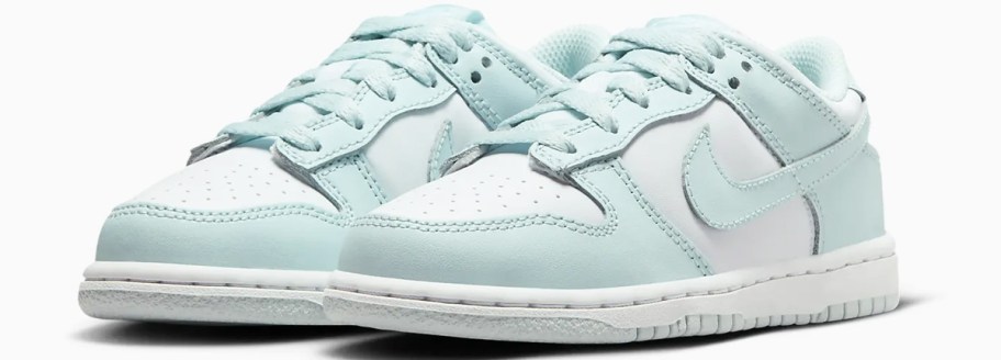 pair of light blue and white nike sneakers