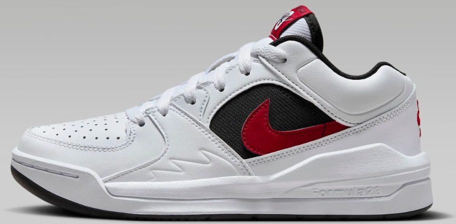 Nike Jordan Stadium 90 Big Kids Shoes in White/Black/Red