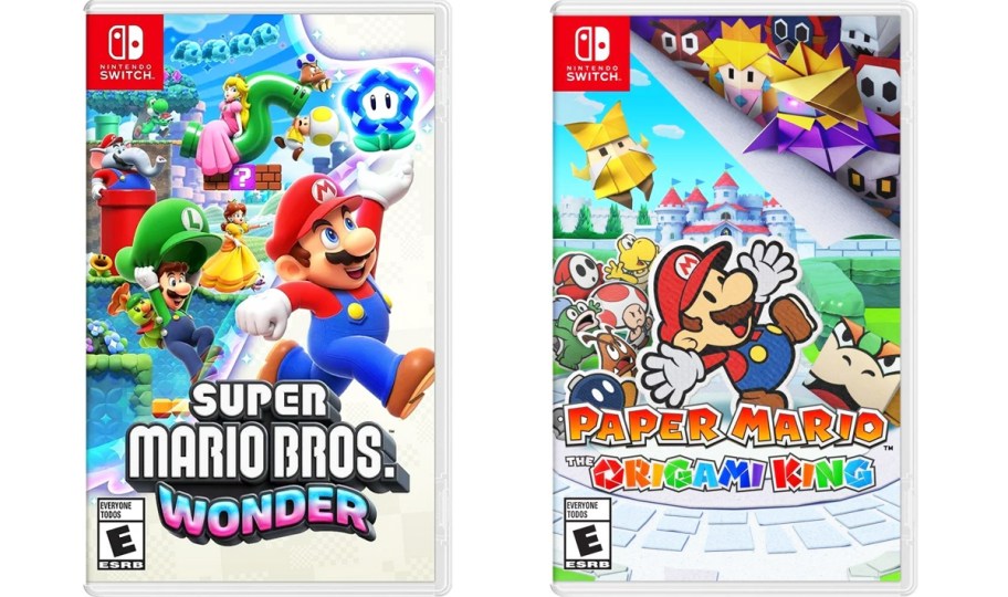 Super Mario Bros. Wonder and Paper Mario: The Origami King video games