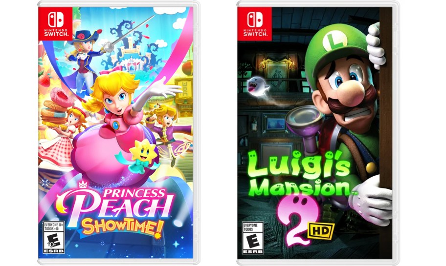 Princess Peach: Showtime! and Luigi's Mansion 2 video games