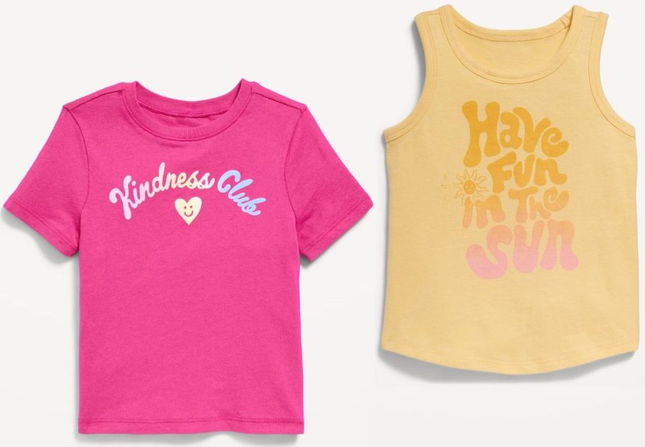 Stock images of an Old Navy Toddler Girl Tee & Tank Top