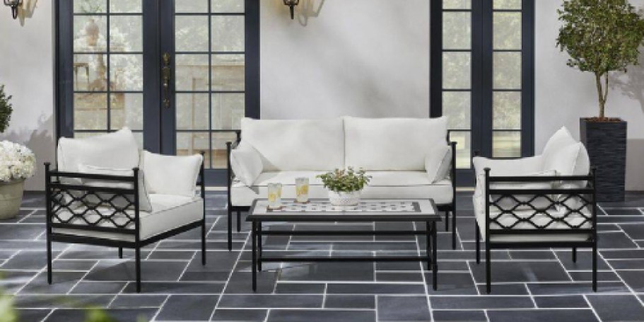 Up to 72% Off Home Depot Patio Furniture | 4-Piece Set w/ Cushions $499 Shipped (Reg. $1,800)