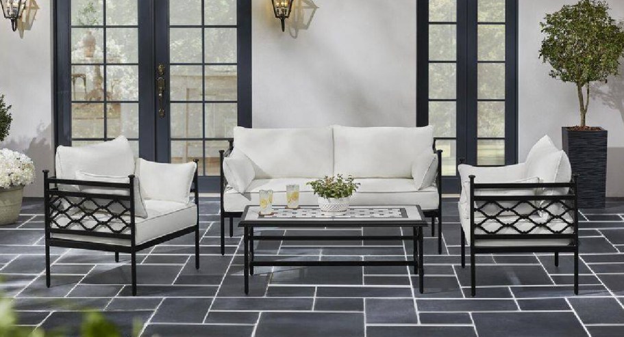 Up to 72% Off Home Depot Patio Furniture | 4-Piece Set w/ Cushions $499 Shipped (Reg. $1,800)